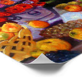 Poster Fleurs de Monet et fruits (Coin)