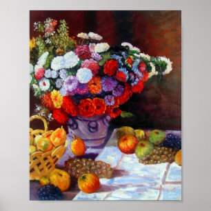 Poster Fleurs de Monet et fruits