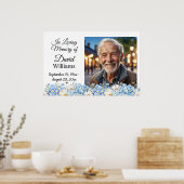 Poster Fleurs de Ne m'oubliez pas bleues Célébration de l (Cuisine)