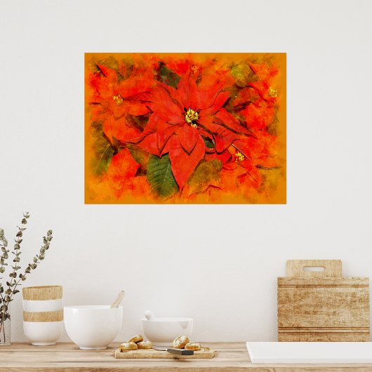 Poster Fleurs de Noël (Cuisine)