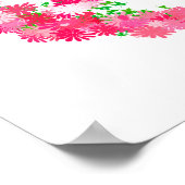 Poster Fleurs de Paix Roses (Coin)