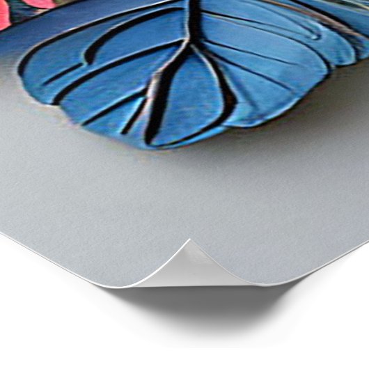 Poster Fleurs de papier colorées (Coin)