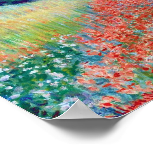 Poster Fleurs de pavot dans un champ, Claude Monet (Coin)