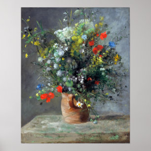 Poster Fleurs de Pierre-Auguste Renoir dans un vase