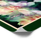 Poster Fleurs de pivoine rose Multipliées Abstraites (Coin)