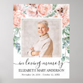 Poster Fleurs de pivoine rose pastel pour célébration de  (Devant)