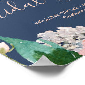 Poster Fleurs de pivoines romantiques Fête des mariées bl (Coin)