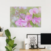 Poster Fleurs de pois de senteur | Seabeck, WA (Bureau à domicile)