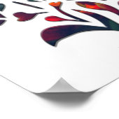 Poster Fleurs de poivre Deux Sticker (Coin)