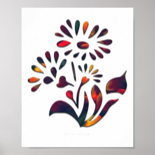 Poster Fleurs de poivre Deux Sticker (Devant)