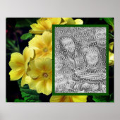 Poster Fleurs de Primrose Jaune Ajouter Votre Photo (Devant)