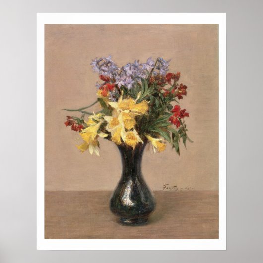 Poster Fleurs de printemps, 1869 (huile sur toile) (Devant)