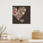 Poster Fleurs de printemps 2 Big & Little Heart sur mesur (Cuisine)