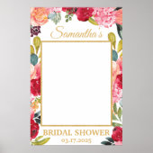 Poster Fleurs de printemps Corail Abricot Bourgogne Acces (Devant)