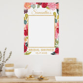 Poster Fleurs de printemps Corail pêche Bourgogne Accesso (Cuisine)