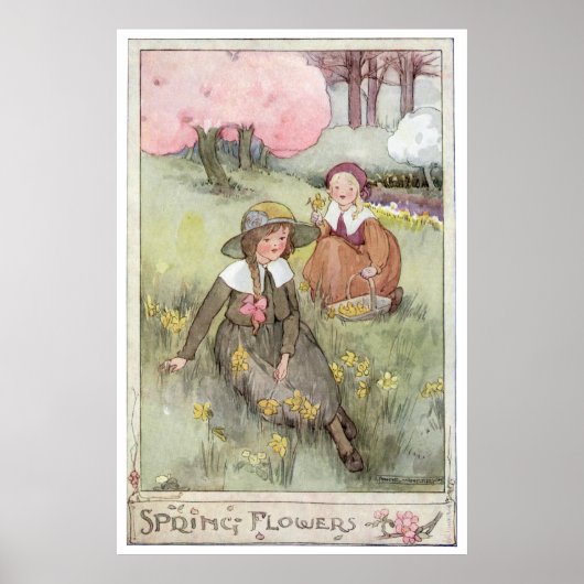 Poster Fleurs de printemps par Anne Anderson (Devant)