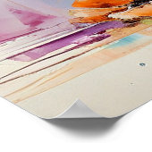 Poster Fleurs de ressort d'aquarelle (Coin)