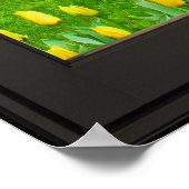 Poster Fleurs de ressort Faux fenêtre Illusion 24x24 Noir (Coin)