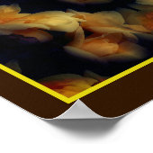 Poster Fleurs de rose jaune miroir nature Abstraite (Coin)