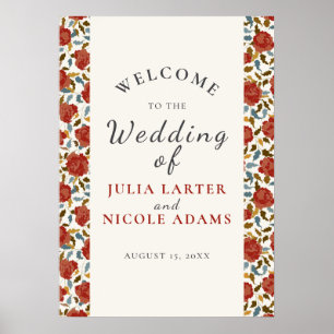 Poster Fleurs de rose sauvage Affaire de jardin Mariage