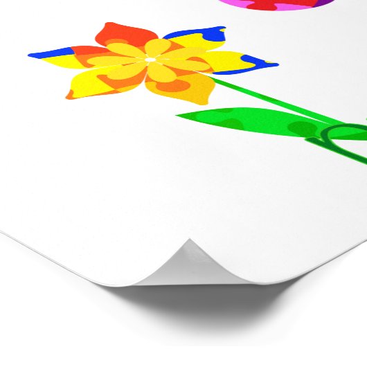 Poster Fleurs de sensibilisations sur l'autisme (Coin)