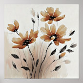 Poster Fleurs de sépia  (Devant)