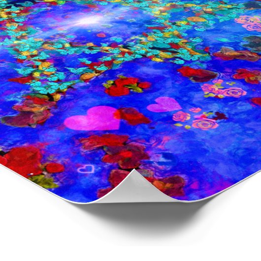 Poster Fleurs de shalom de Shabbat (Coin)