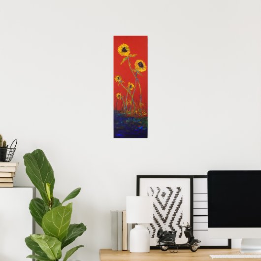 Poster Fleurs de soleil (Bureau à domicile)