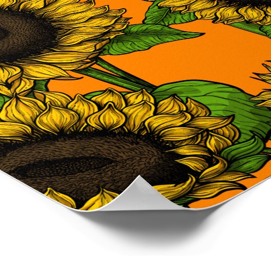 Poster Fleurs de soleil (Coin)