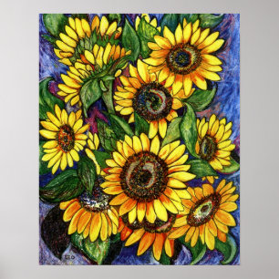 Poster Fleurs de soleil