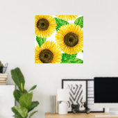 Poster Fleurs de soleil (Bureau à domicile)