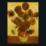 Poster Fleurs de soleil : 1888 par Van Gogh<br><div class="desc">Vincent Van Gogh's Post - Peinture impressionniste "Tournesols : 1888."</div>