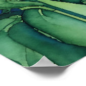 Poster Fleurs de soleil aquarelle sur un Arrière - plan b (Coin)