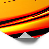 Poster Fleurs de soleil Art Fractal fin (Coin)
