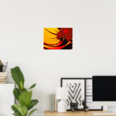 Poster Fleurs de soleil Art Fractal fin (Bureau à domicile)