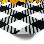 Poster Fleurs de soleil, chevalet de buffle blanc noir, f (Coin)