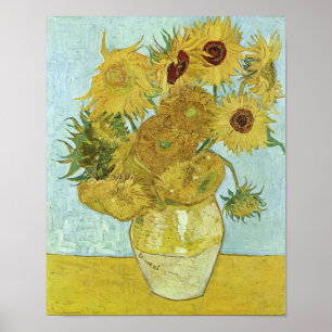 Poster Fleurs de soleil dans un vase (F456) Van Gogh Art