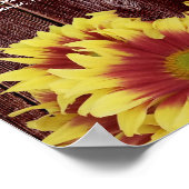 Poster Fleurs de soleil d'automne sur Mariage de clôture  (Coin)