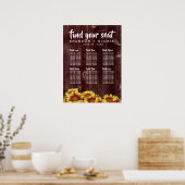 Poster Fleurs de soleil d'automne sur Mariage de clôture  (Cuisine)