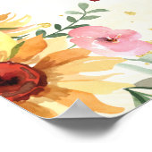 Poster Fleurs de soleil de cheval signe de bienvenue (Coin)