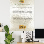 Poster Fleurs de soleil DESIDERATA (Bureau à domicile)