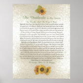 Poster Fleurs de soleil DESIDERATA (Devant)
