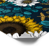 Poster Fleurs de soleil et marguerites, jardin d'été 2 (Coin)