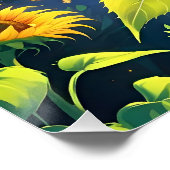 Poster Fleurs de soleil surréalistes (Coin)