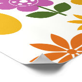 Poster Fleurs de style scandinave Grand Motif (Coin)