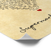 Poster Fleurs de supermarché Vintage Coeur Chanson Lyriqu (Coin)