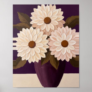 Poster Fleurs de Table Art No. 6 Peinture Vintage