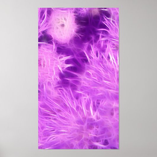 Poster Fleurs de teintes violettes transformées (Devant)