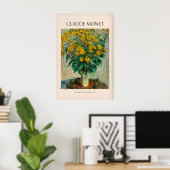 Poster Fleurs de topinambour de Monet Nature morte (Bureau à domicile)