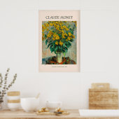 Poster Fleurs de topinambour de Monet Nature morte (Cuisine)